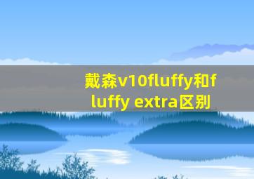 戴森v10fluffy和fluffy extra区别